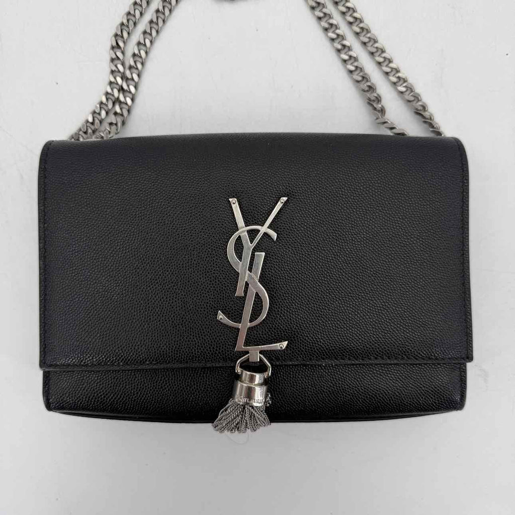 YSL Shoulder Bag "KATE TASSEL" Used Black