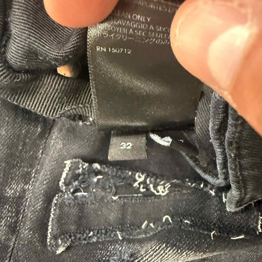 Amiri Jeans "DISTRESSED LOGO" Black Used Size 32