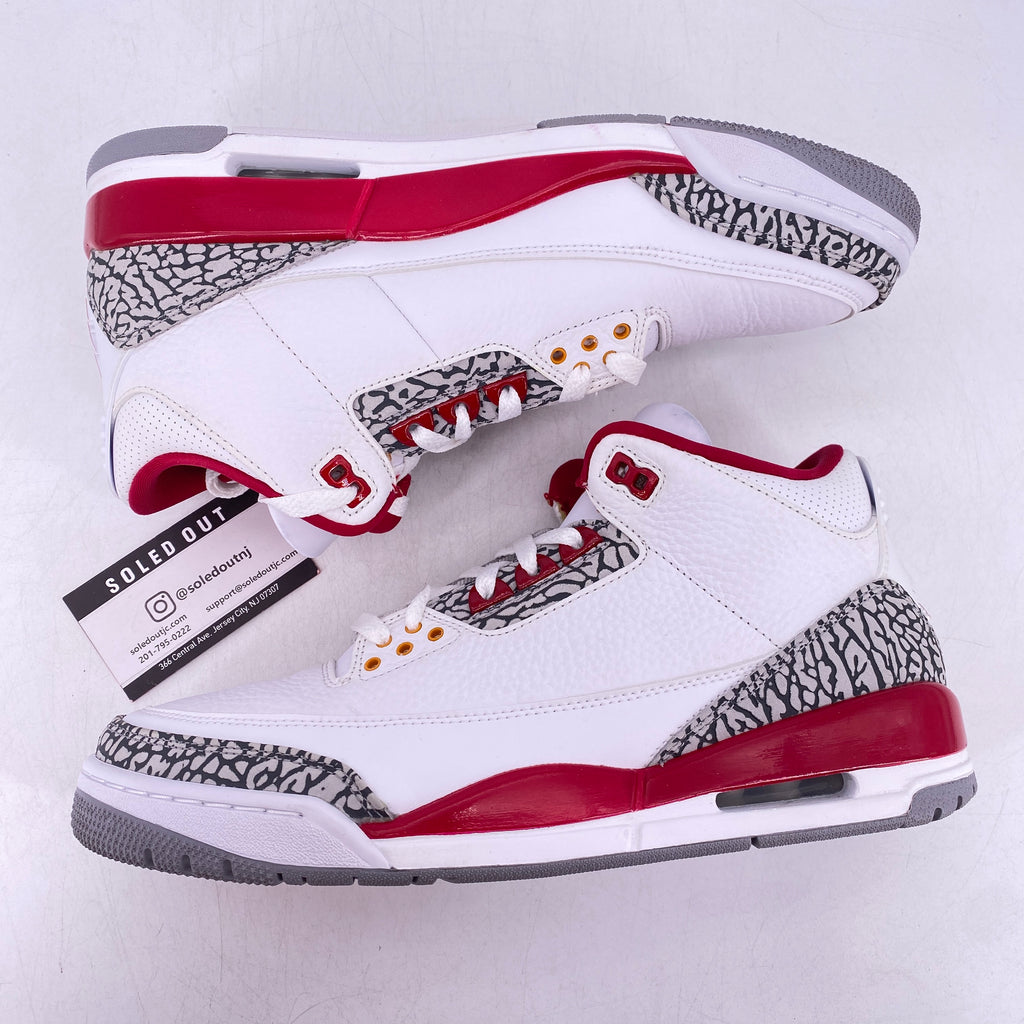 Air Jordan 3 Retro "Cardinal" 2022 Used Size 11