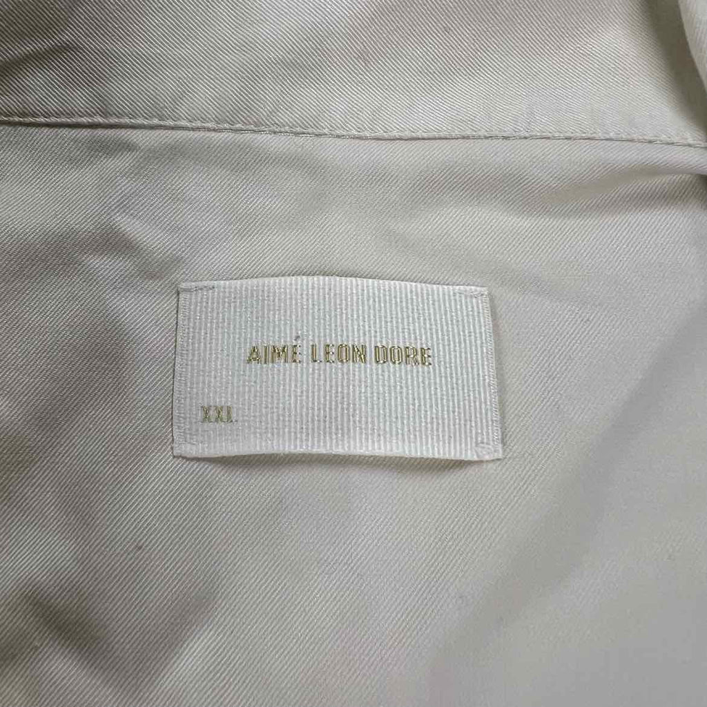 Aime Leon Dore Button Up "POCKET" Beige New Size 2XL