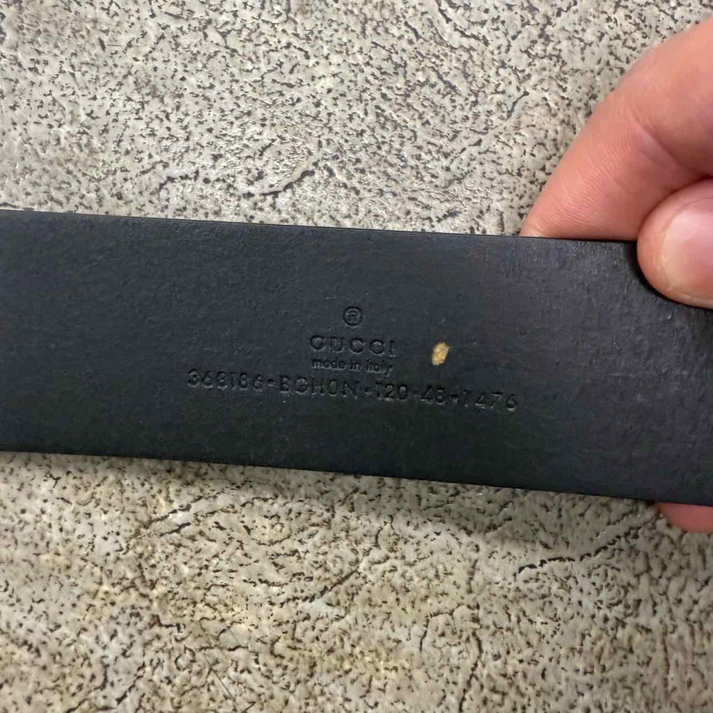 Gucci Belt "SILVER BUCKLE" New Black Size 48