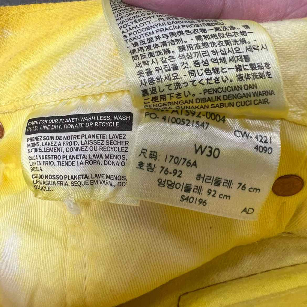 Denim Tears Jeans "GRADIENT" Yellow Used Size 30
