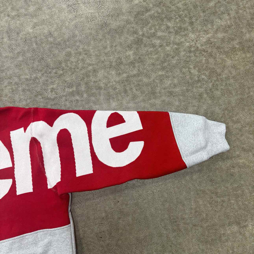 Supreme Hoodie "KNIT LOGO" Grey New Size S