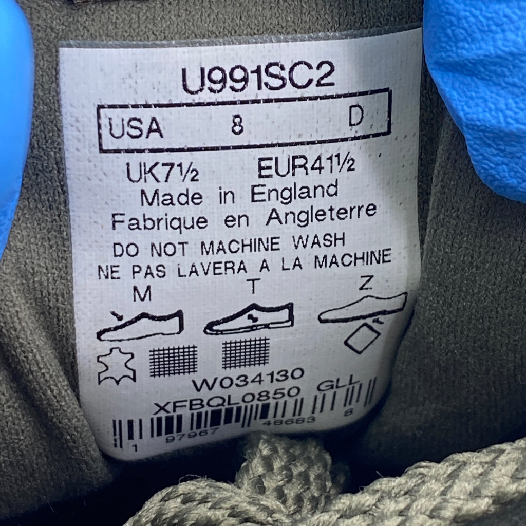 New Balance 991v2 "Stone Island Ghost Green" 2024 Used Size 8