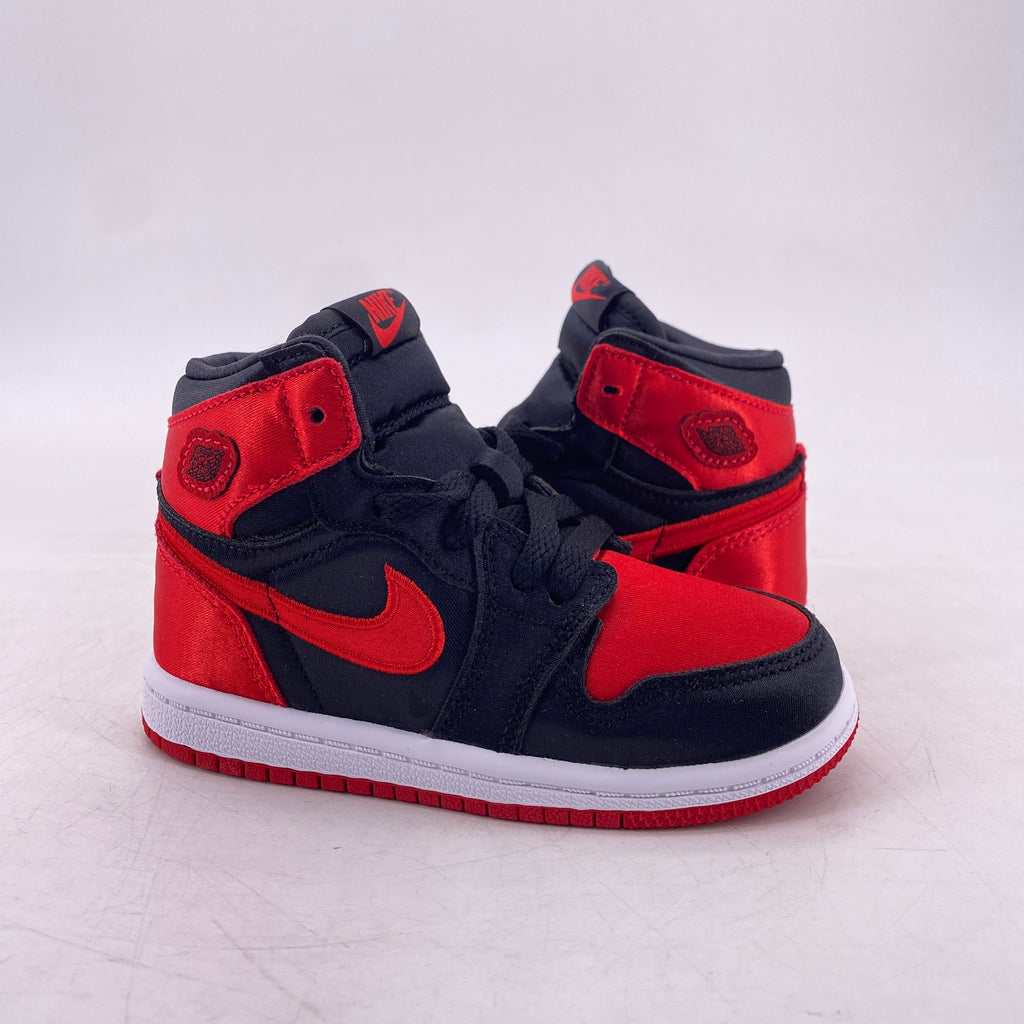 Air Jordan (TD) 1 Retro High OG "Satin Bred" 2023 New Size 8C