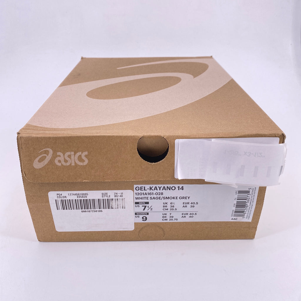 Asics Gel-Kayano 14 "White Sage Smoke Grey" 2024 Used Size 7.5