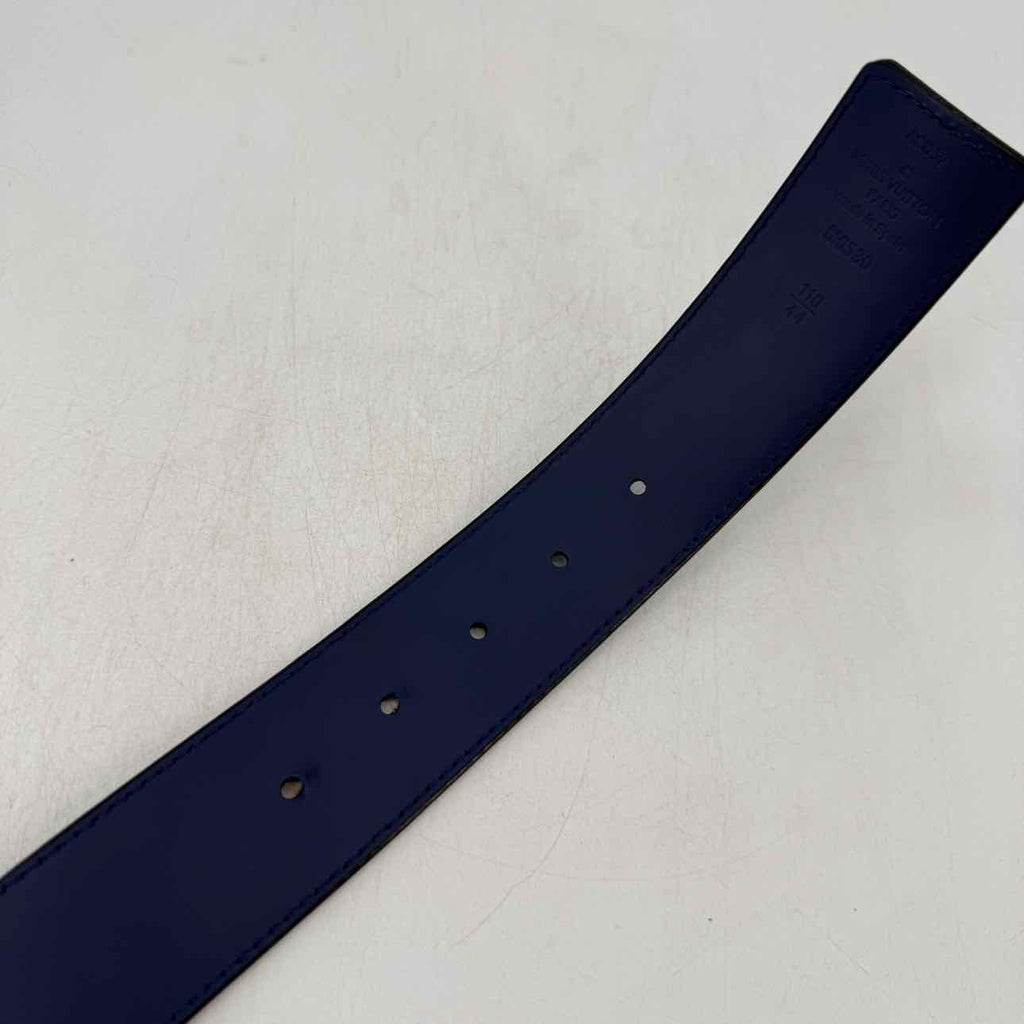 Louis Vuitton Belt "INITALS BANDANA" Used Blue Size 44