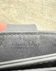 Dior Card Holder "LADY 5-GUSSET" Used Black