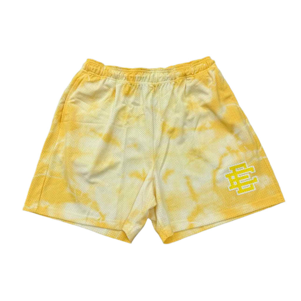 Eric Emanuel Mesh Shorts "TIE DYE" Yellow New Size 2XL