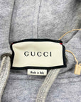 Gucci Hoodie "STRIPED LOGO" Grey Used Size L