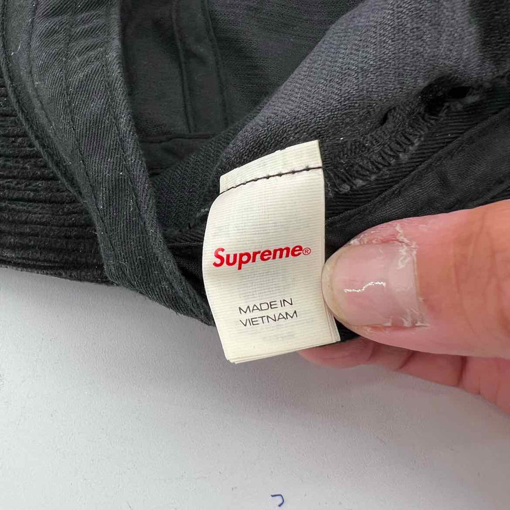 Supreme Camp Cap "BLACK CORDUROY" Used Black Size OS