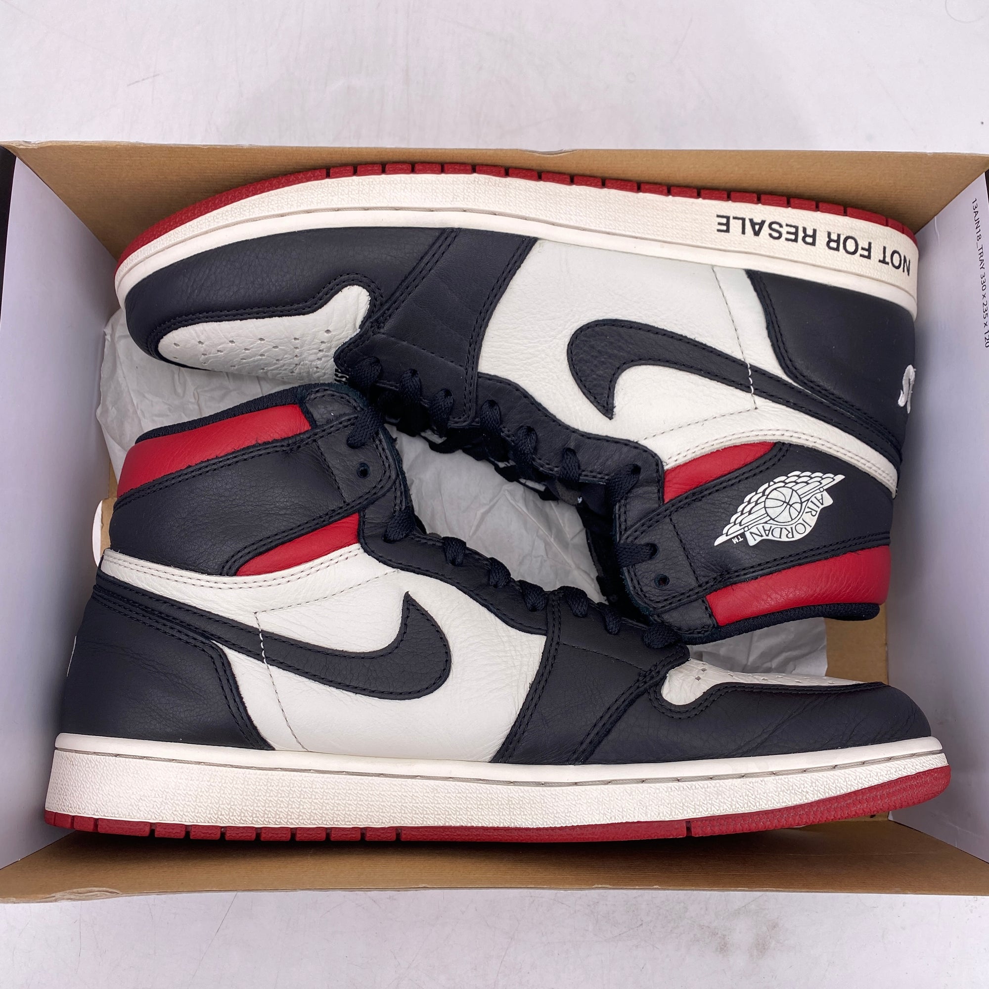 Air Jordan 1 Retro High OG &quot;Not For Resale Red&quot; 2018 Used Size 12