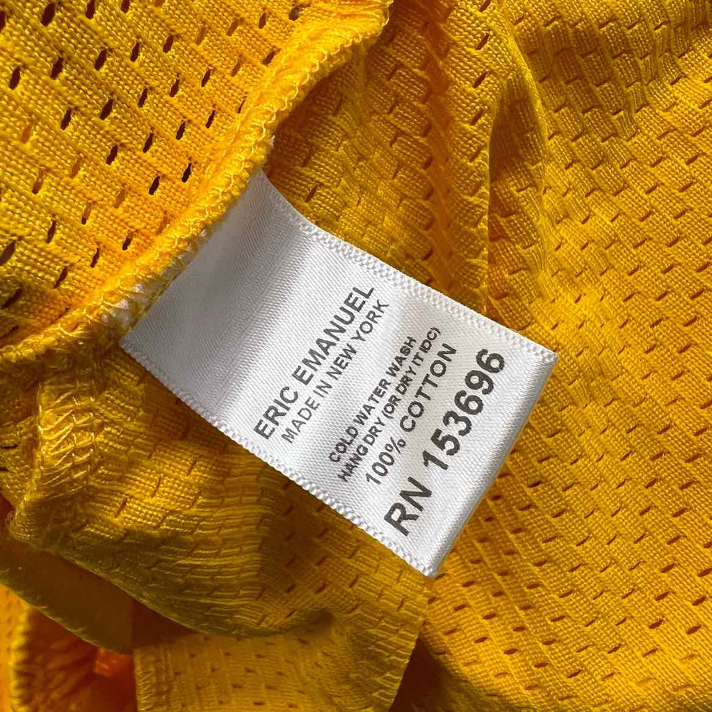 Eric Emanuel Mesh Shorts "BASIC LOGO" Yellow New Size M