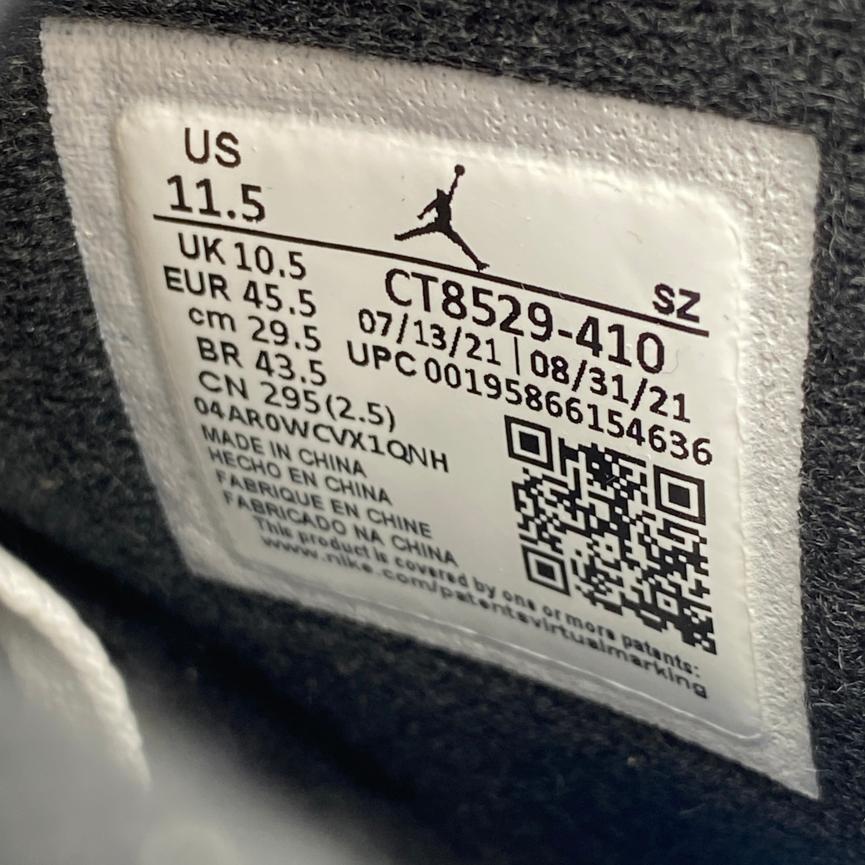 Air Jordan 6 Retro &quot;Unc&quot; 2022 New Size 11.5