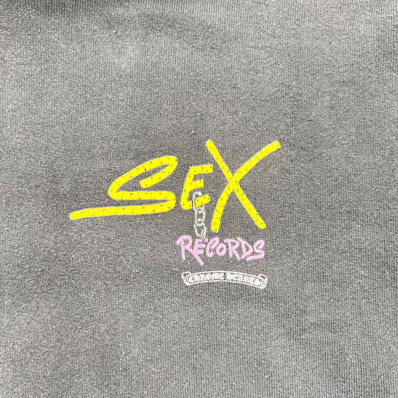 Chrome Hearts Hoodie &quot;SEX RECORDS&quot; Black Used Size S