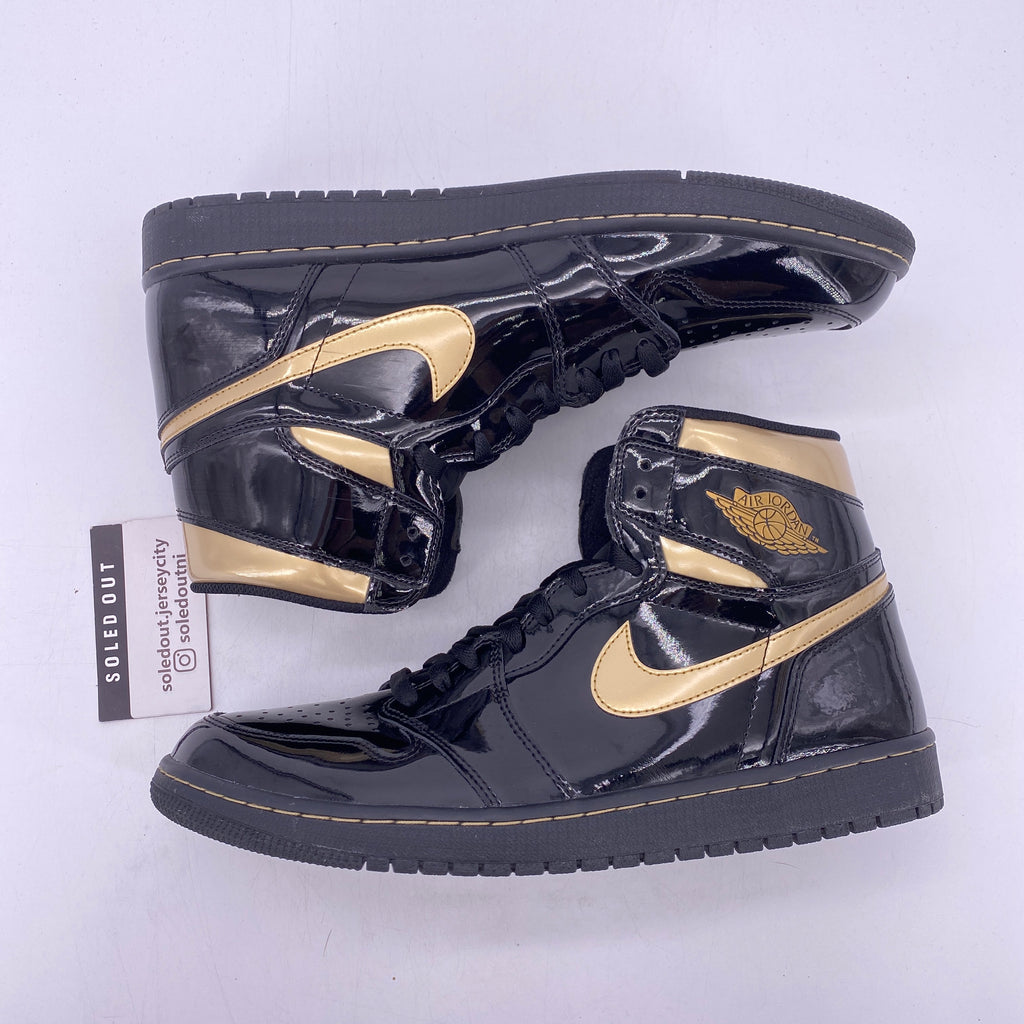 Air Jordan 1 Retro High "Black Metallic Gold" 2020 Used Size 13