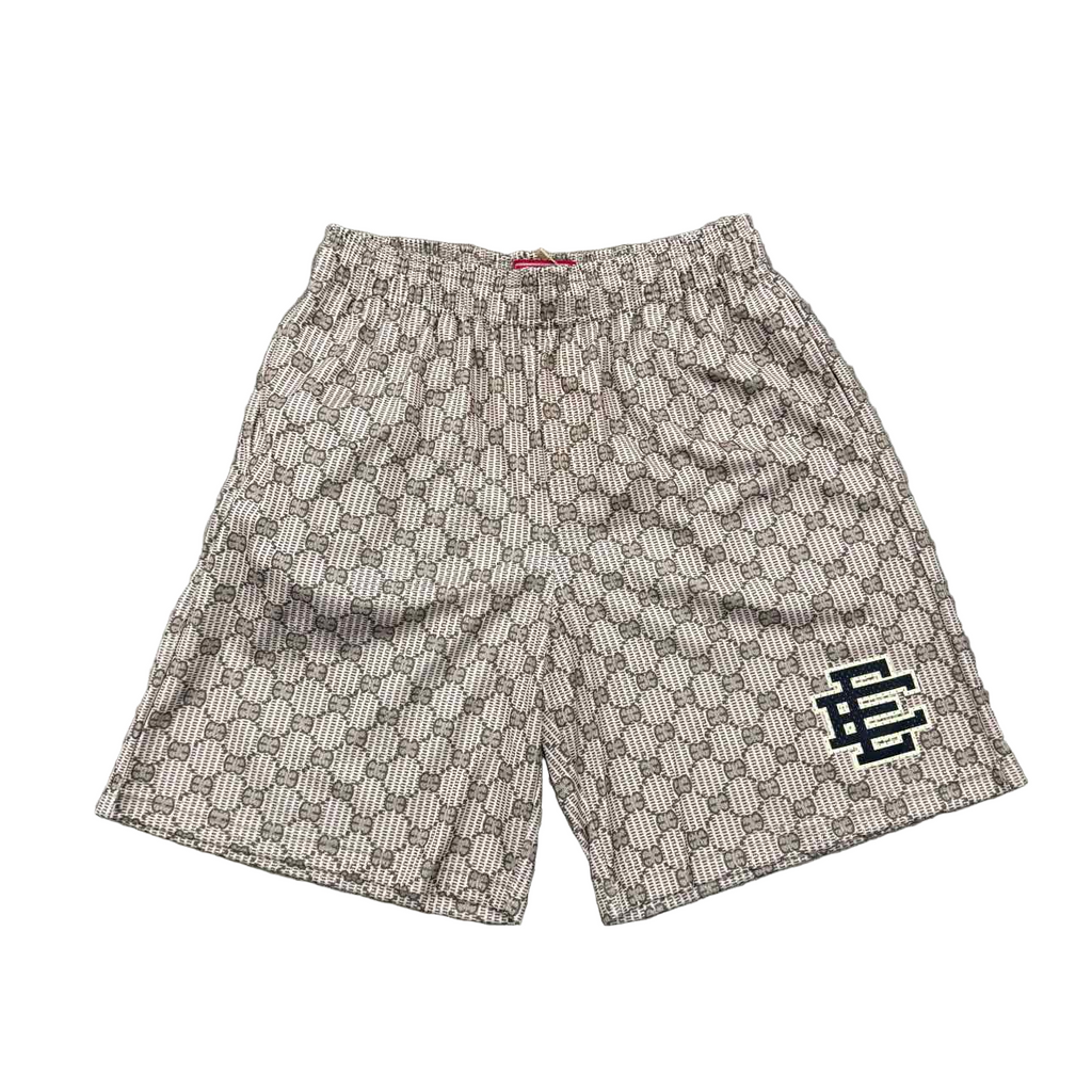 Eric Emanuel Mesh Shorts "EE MONO BAGGY" Beige New Size XL