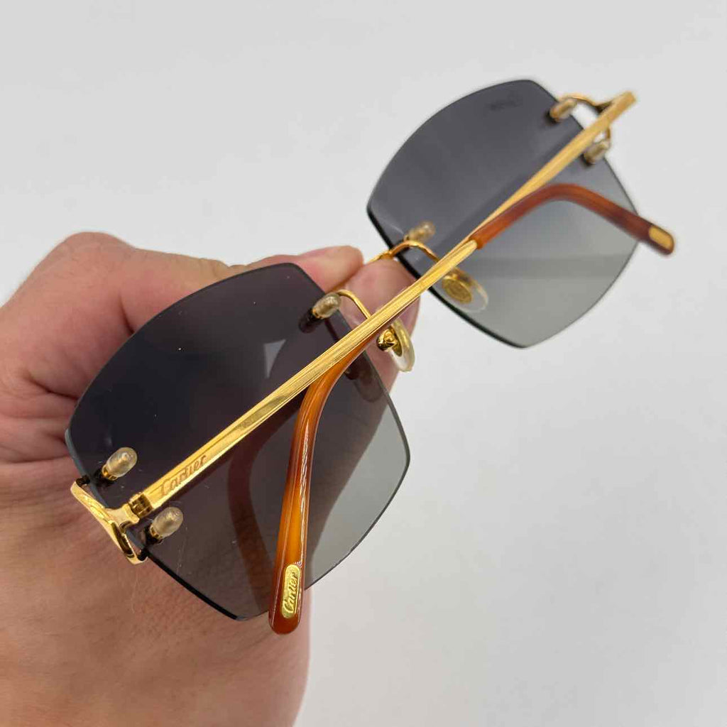 Cartier Glasses "BIG C" Used Gold Size OS
