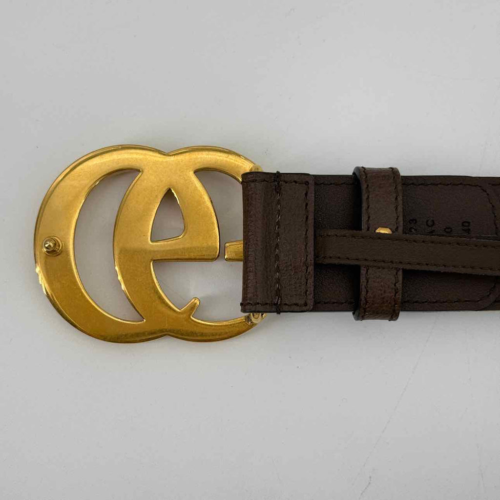 Gucci Belt "MONOGRAM" Used Brown Size 40