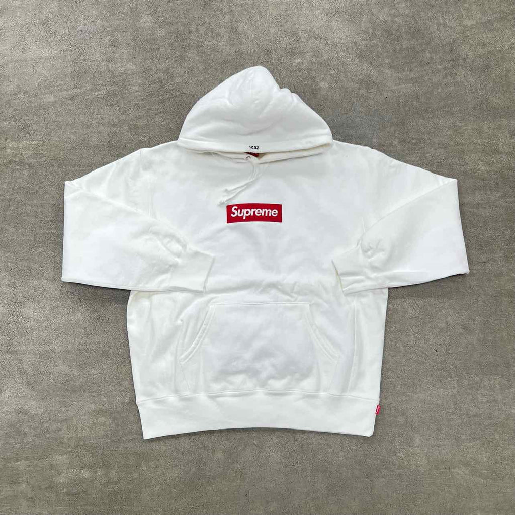 Supreme Hoodie "BOX LOGO" White New Size M