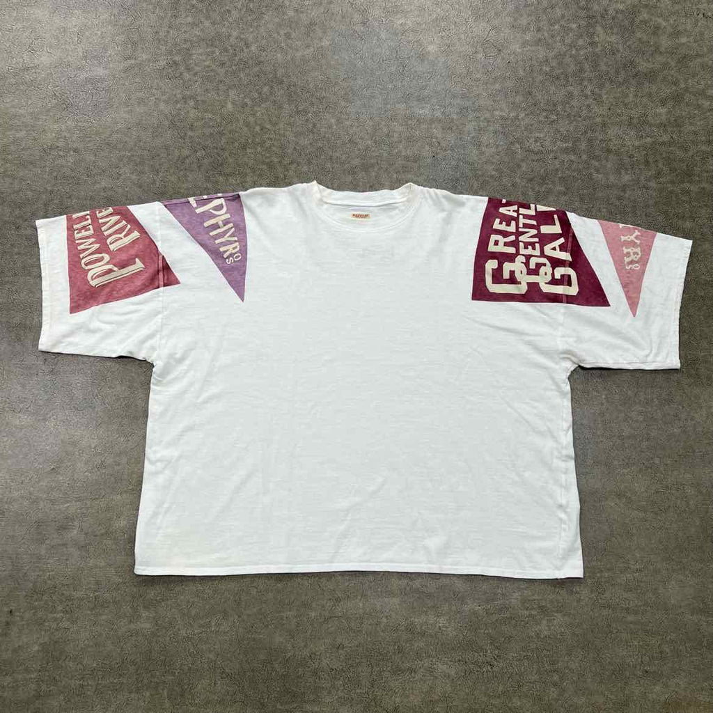 Kapital T-Shirt "PENNANT KOCHI & ZEPHYROS" White Used Size 3