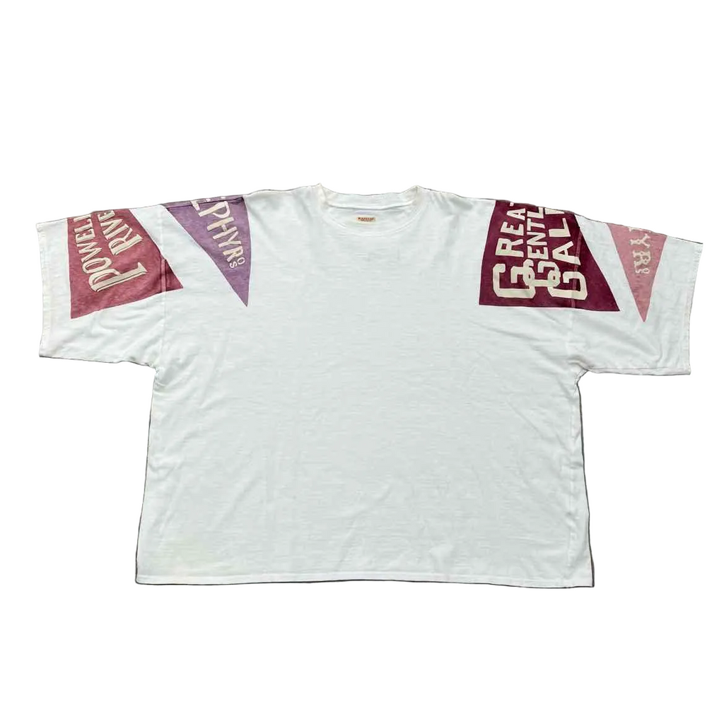 Kapital T-Shirt "PENNANT KOCHI & ZEPHYROS" White Used Size 3
