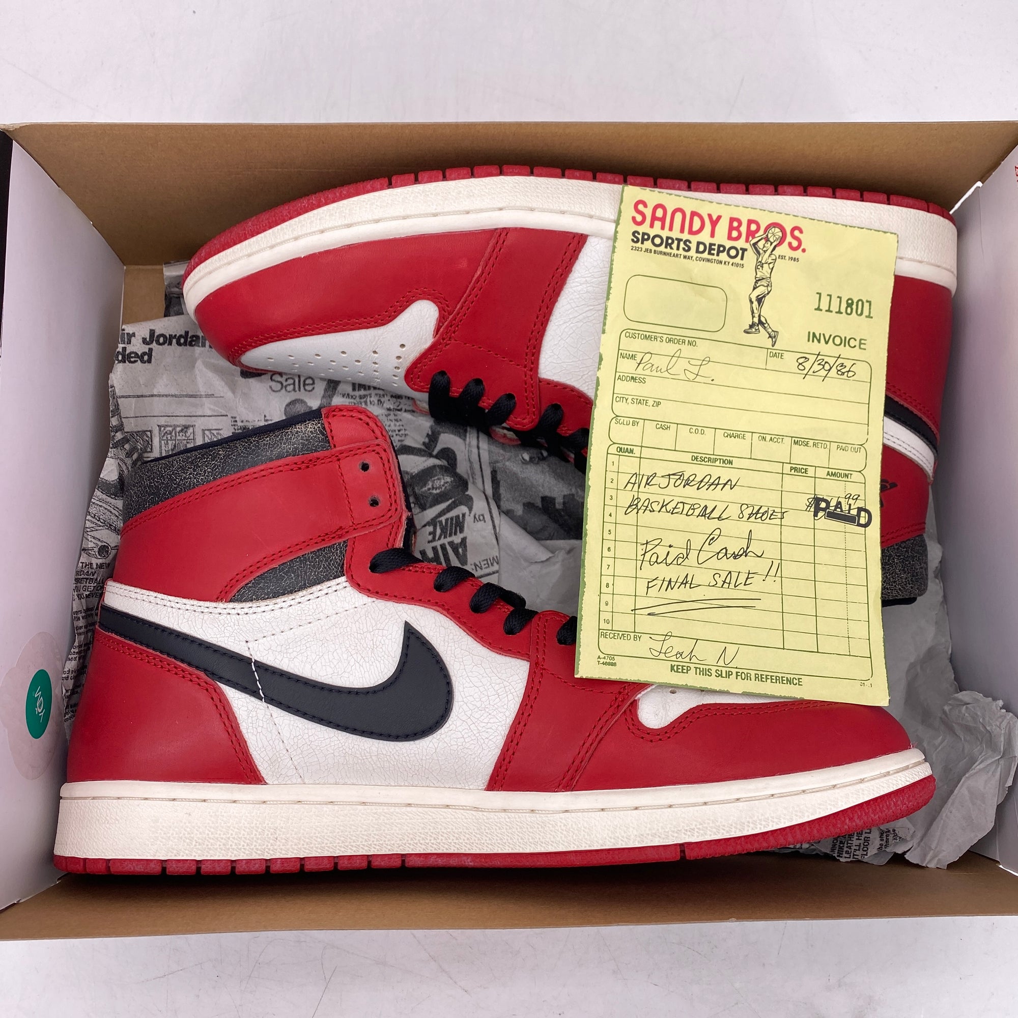 Air Jordan 1 Retro High OG &quot;Lost And Found&quot; 2022 Used Size 11
