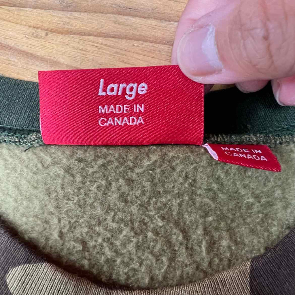 Supreme Crewneck Sweater "PLAID" Camo Used Size L
