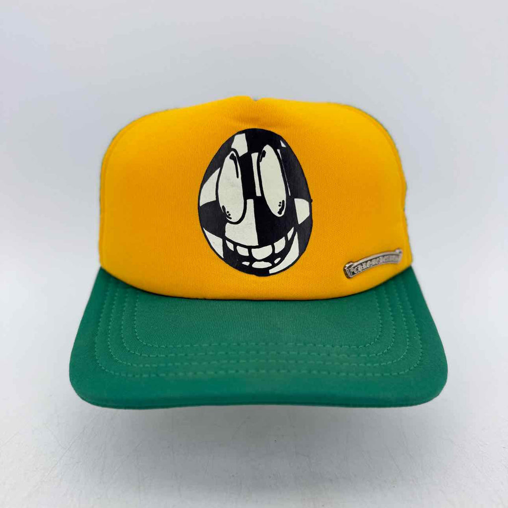Chrome Hearts Trucker Hat "SMILEY" Used Green Size OS