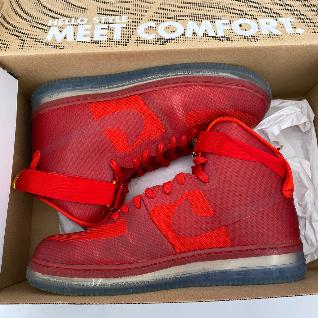 Nike Air Force 1 CMFT Lux "University Red" 2015 Used Size 11.5