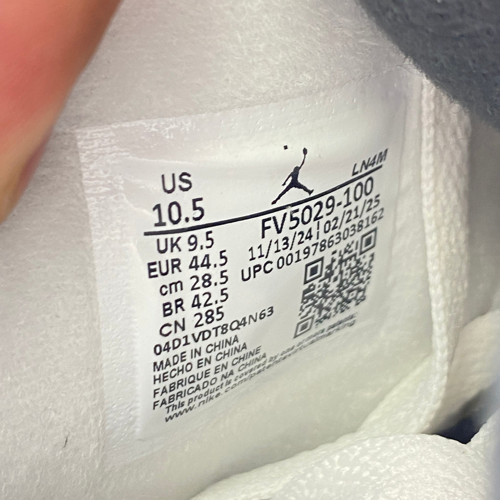 Air Jordan 4 Retro "White Cement" 2025 New Size 10.5