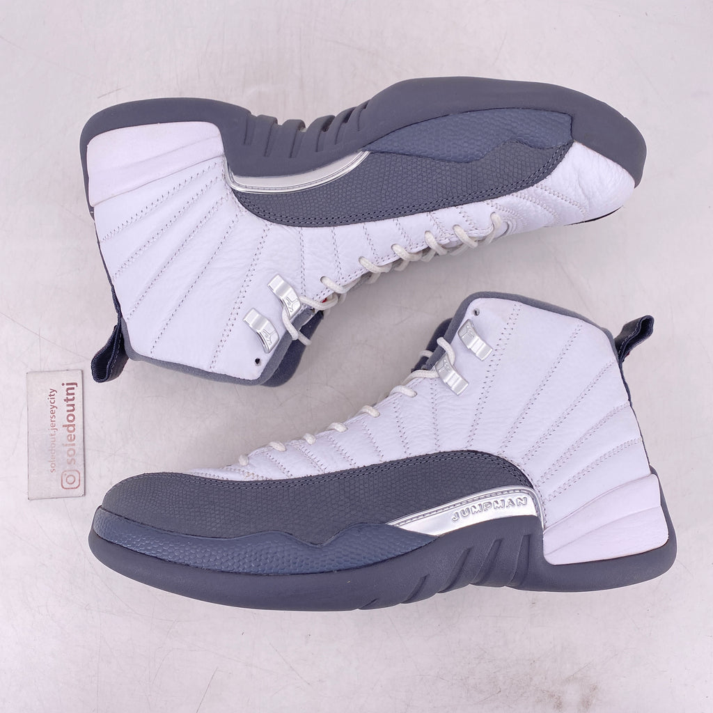 Air Jordan 12 Retro "White Dark Grey" 2019 Used Size 9.5
