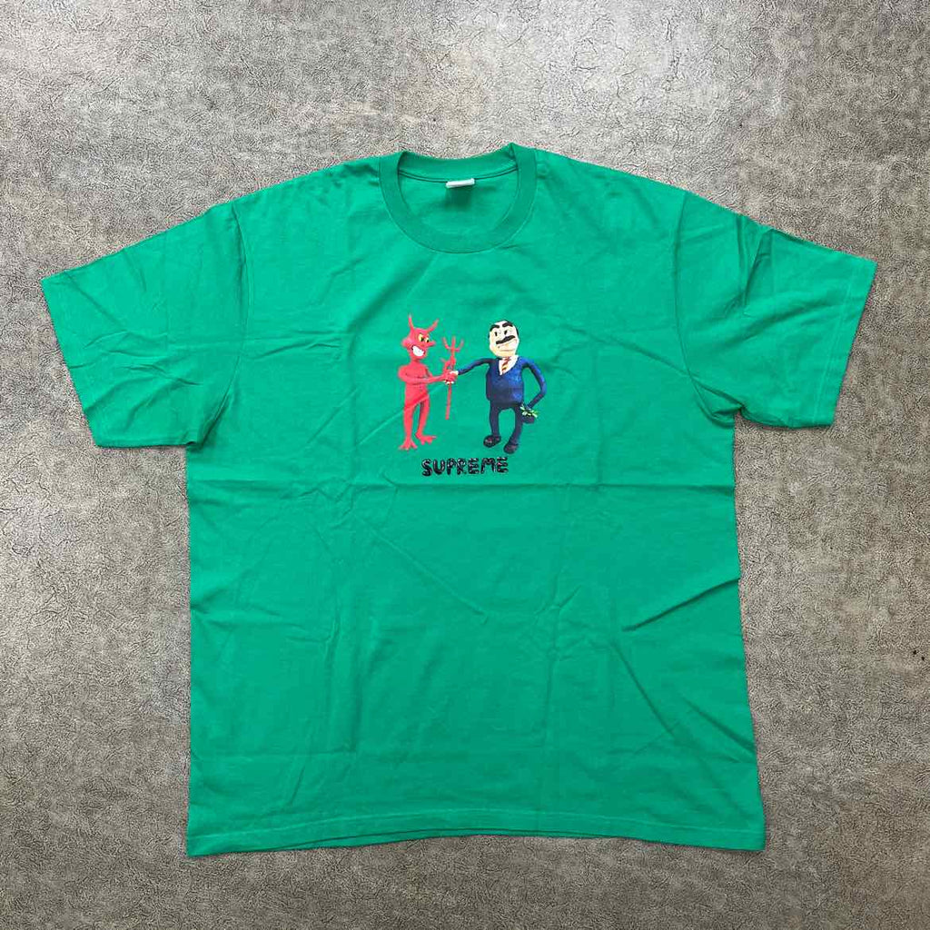 Supreme T-Shirt "BUSINESS" Green Used Size XL