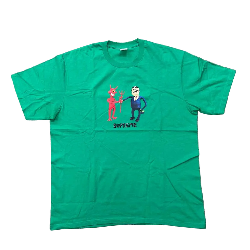 Supreme T-Shirt "BUSINESS" Green Used Size XL