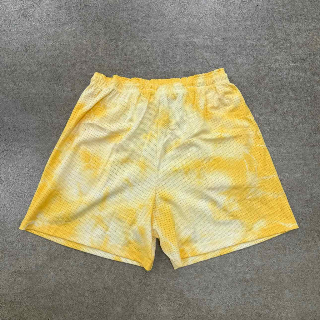 Eric Emanuel Mesh Shorts "TIE DYE" Yellow New Size 2XL
