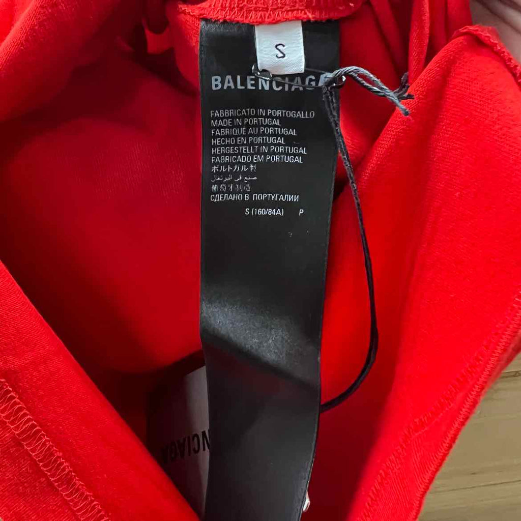 Balenciaga T-Shirt "CAMPAIGN" Red New Size S