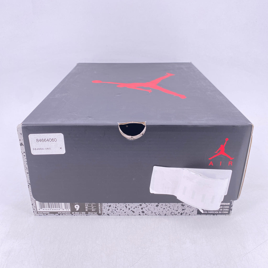 Air Jordan 6 Retro "Black Infrared" 2019 New Size 9