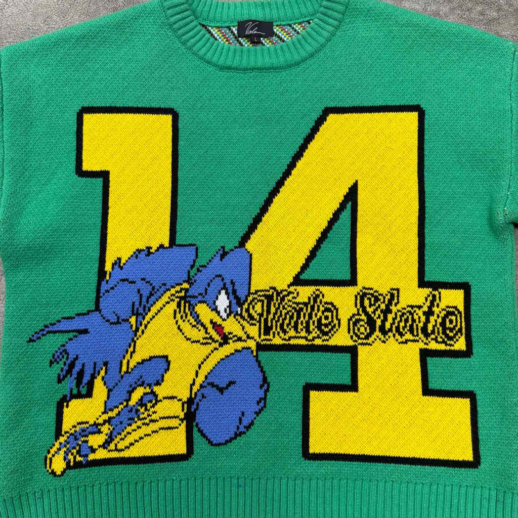 Vale Knit Crewneck "ROADRUNNER" Green Used Size L