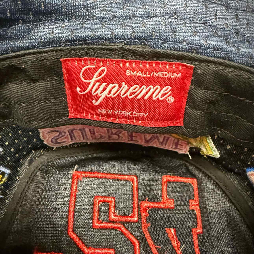 Supreme Bucket Hat "PLAYOFF" Used 2025 Navy Size S/M