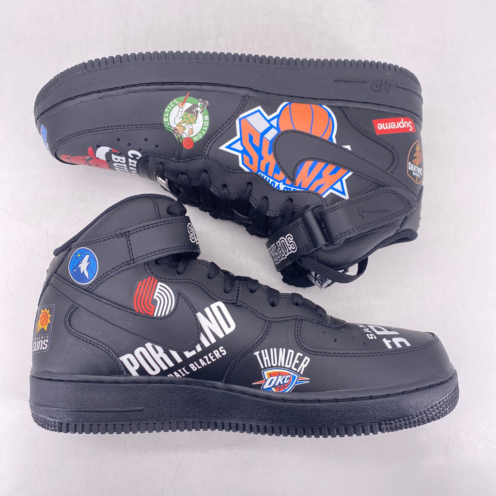 Nike Air Force 1 Mid "Supreme Nba Black" 2018 New Size 11