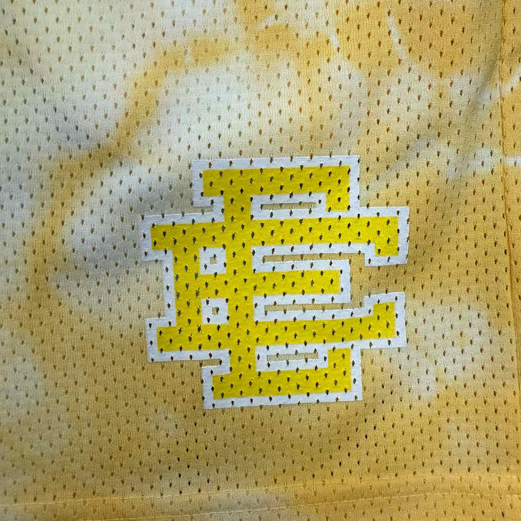 Eric Emanuel Mesh Shorts "TIE DYE" Yellow New Size 2XL