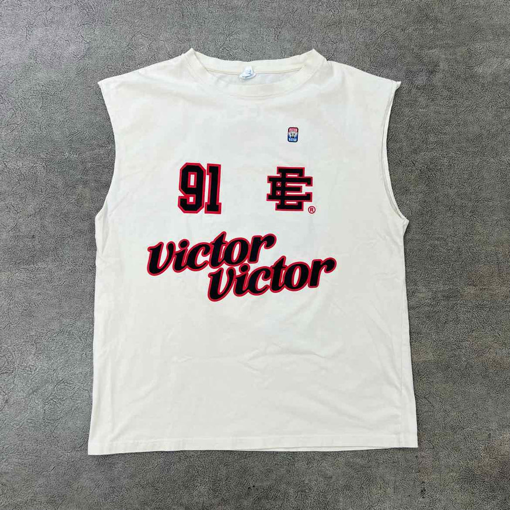 Eric Emanuel Tank Top "VICTOR VICTOR" White Used Size L