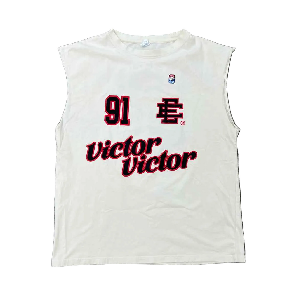 Eric Emanuel Tank Top "VICTOR VICTOR" White Used Size L