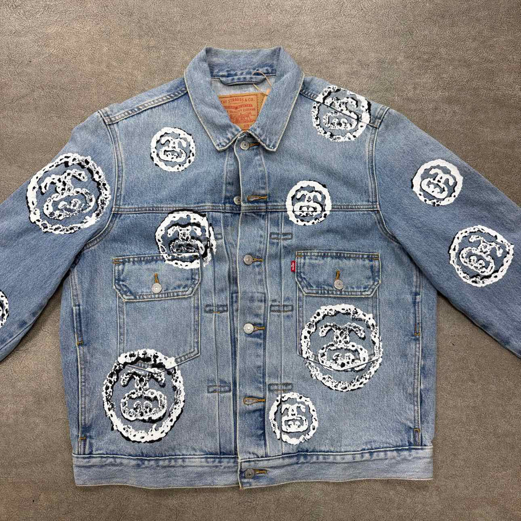 Denim Tears Denim Jacket "STUSSY" Blue Used Size L