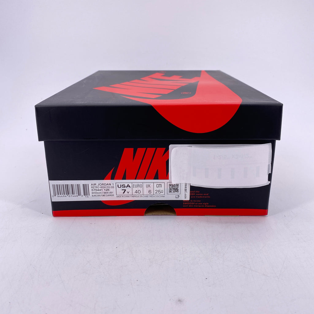 Air Jordan (GS) 1 Retro High OG "Light Smoke Grey" 2020 New Size 7Y