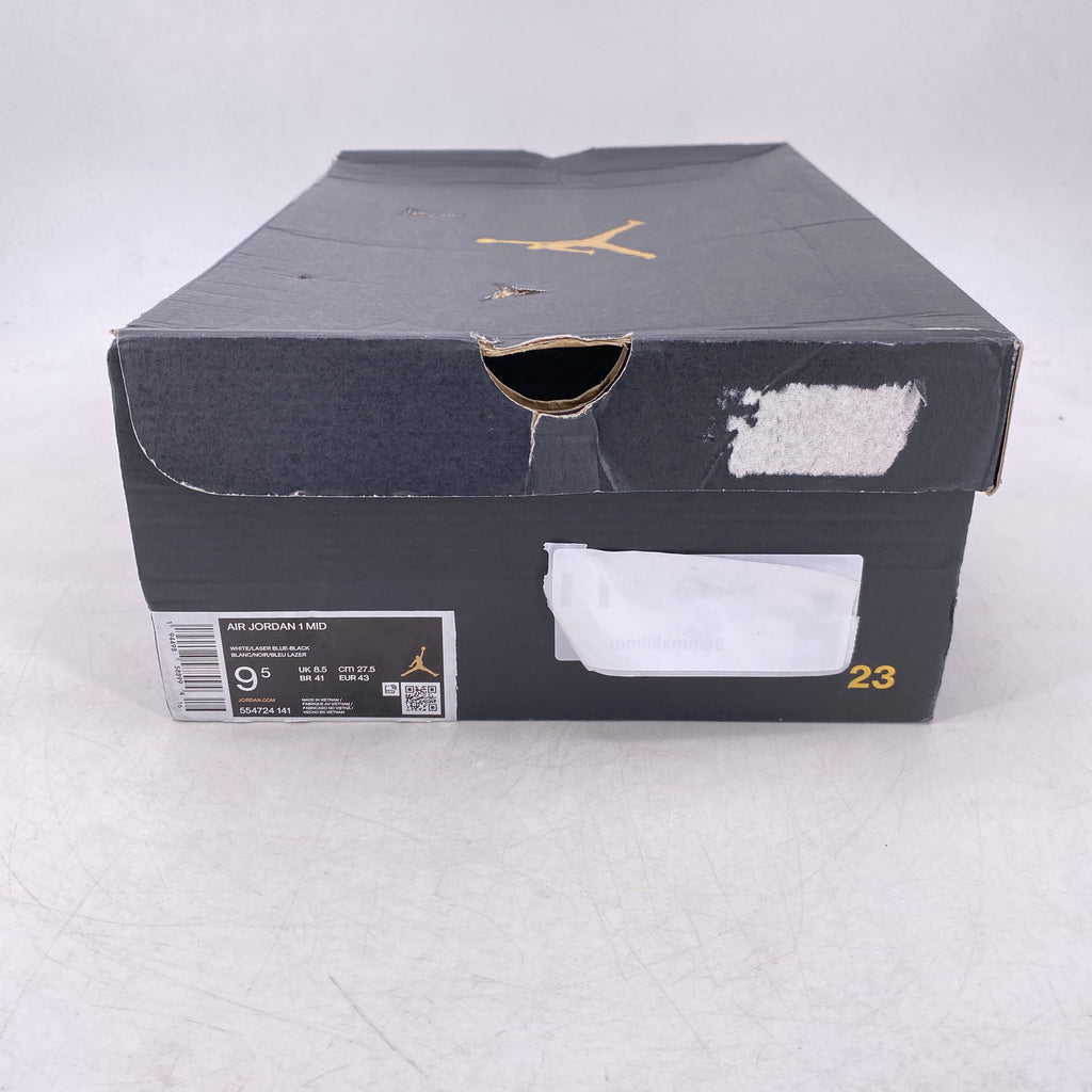 Air Jordan 1 Mid "Laser Blue" 2020 New Size 9.5