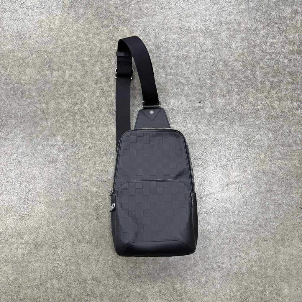 Louis Vuitton SLING BAG "DAMIER INFINI" Used Black