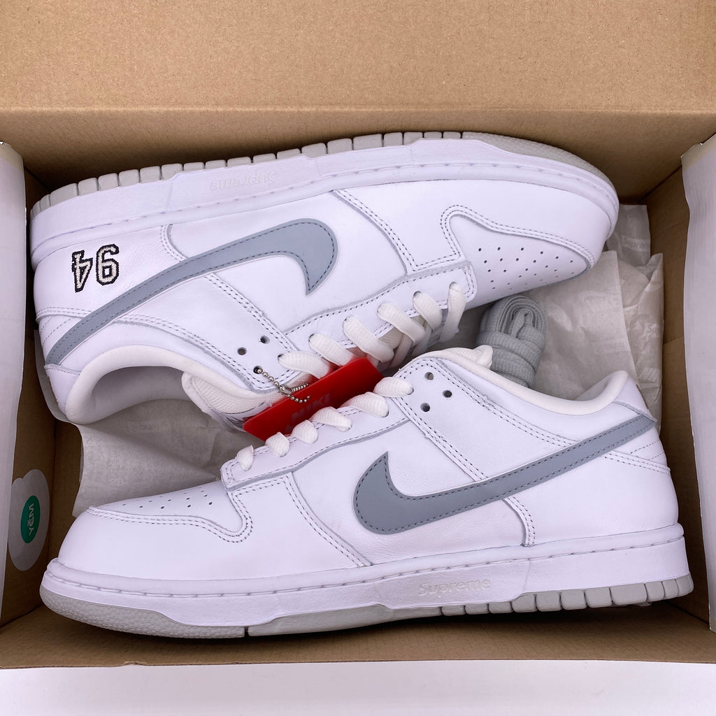 Nike SB Dunk Low "Supreme 94 White" 2025 New Size 9.5