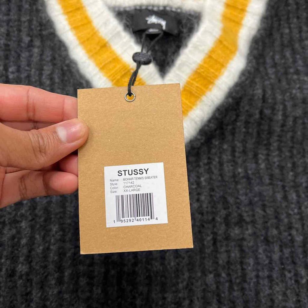 Stussy Crewneck Sweater "MOHAIR" Black New Size XXL