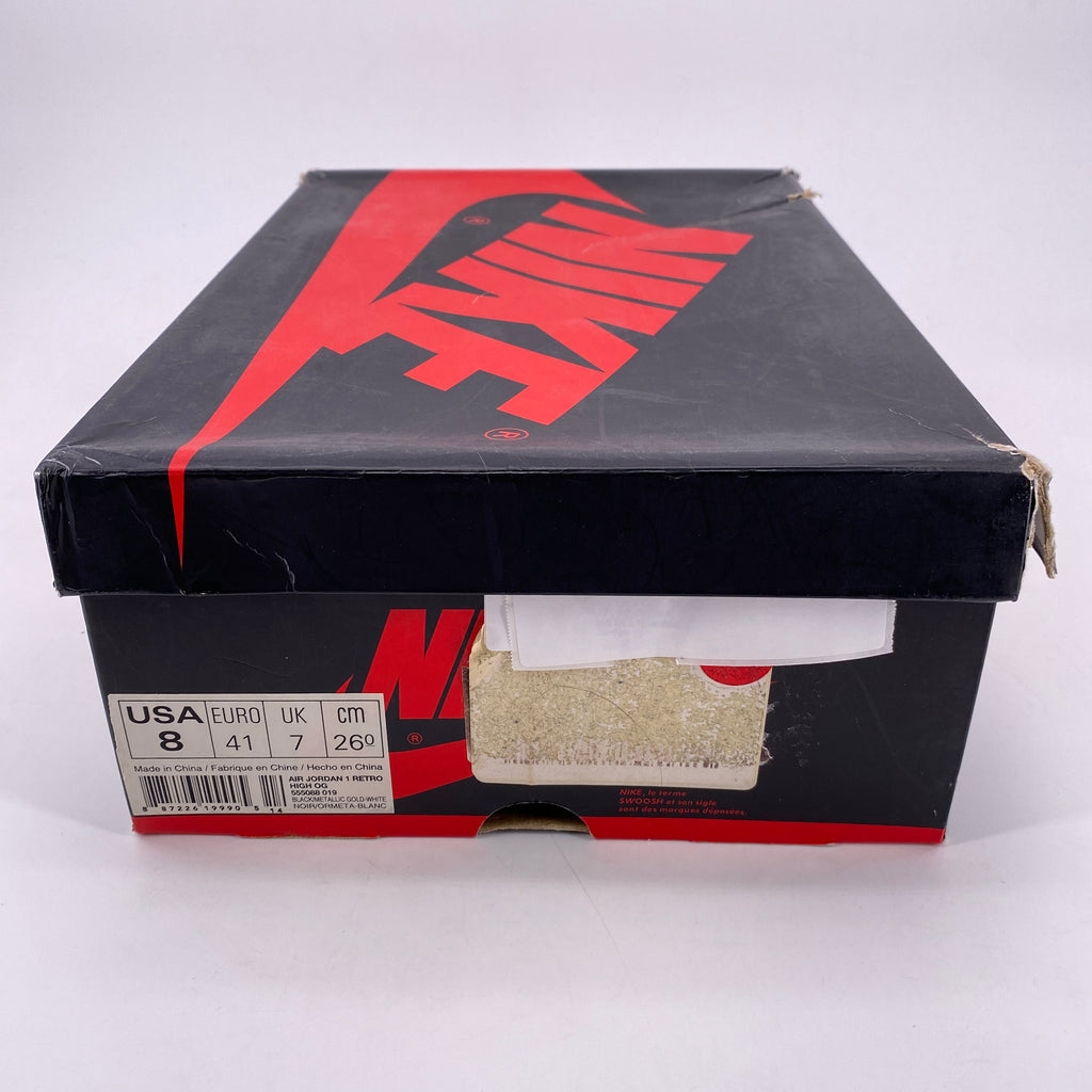 Air Jordan 1 Retro High OG "Black Metallic Gold" 2013 New Size 8